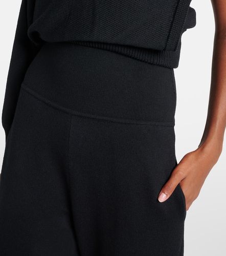 Alaïa Pantalon droit taille haute en laine mélangée - Alaia - Modalova