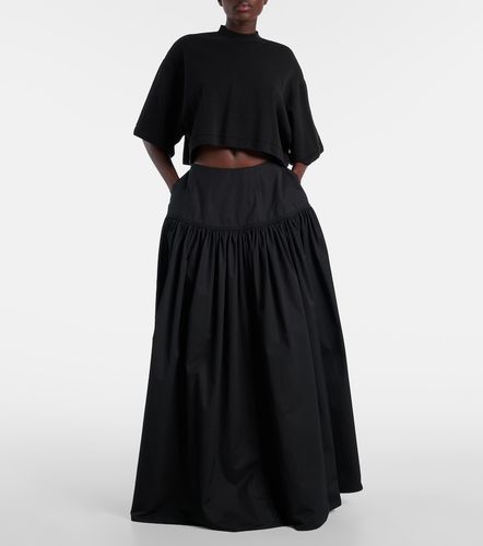 Alaïa T-shirt raccourci en coton mélangé - Alaia - Modalova