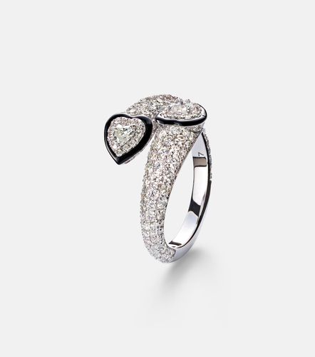 Bague Double Crush en or blanc 18 ct et diamants - Kamyen - Modalova
