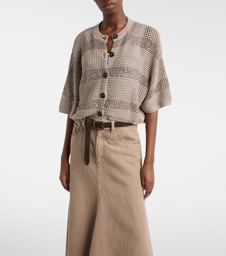 Cardigan en coton à paillettes - Brunello Cucinelli - Modalova