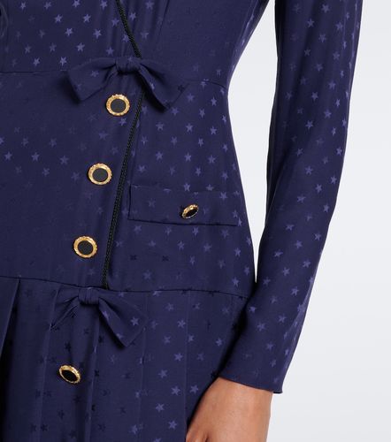 Robe midi en soie à motif jacquard - Alessandra Rich - Modalova