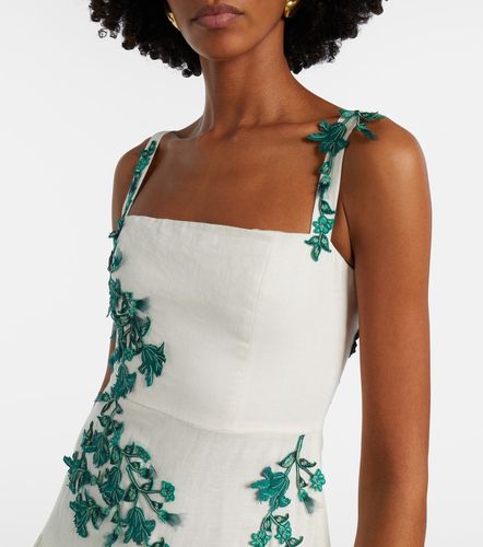 Robe longue Lima en lin à appliqués - Agua by Agua Bendita - Modalova