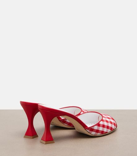 Mules Jadara à carreaux vichy - Manolo Blahnik - Modalova