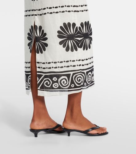 Robe midi Nara en lin à fleurs - Cala de la Cruz - Modalova