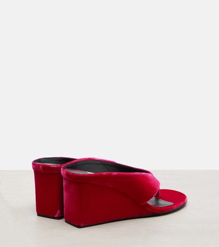 Alaïa Mules Cube 75 en velours - Alaia - Modalova