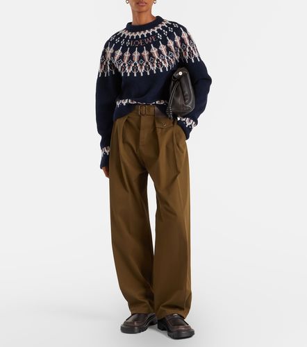 Pull en jacquard de laine mélangée à sequins - Loewe - Modalova