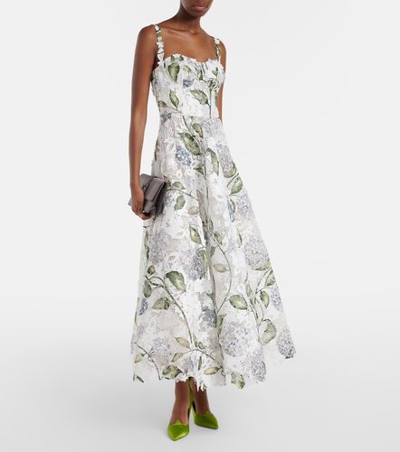 Robe longue à fleurs - Oscar de la Renta - Modalova