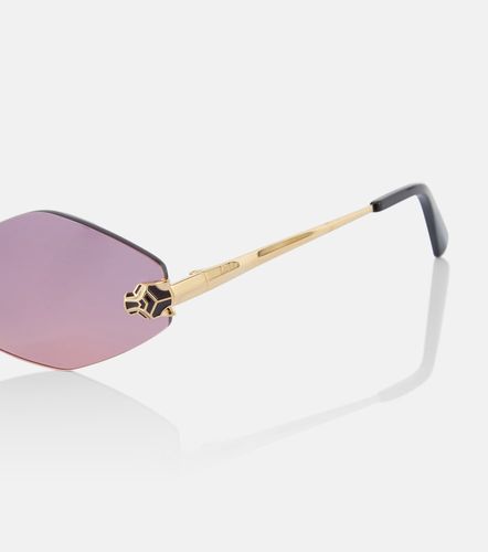 Lunettes de soleil géométriques Panthère de Cartier - Cartier Eyewear Collection - Modalova