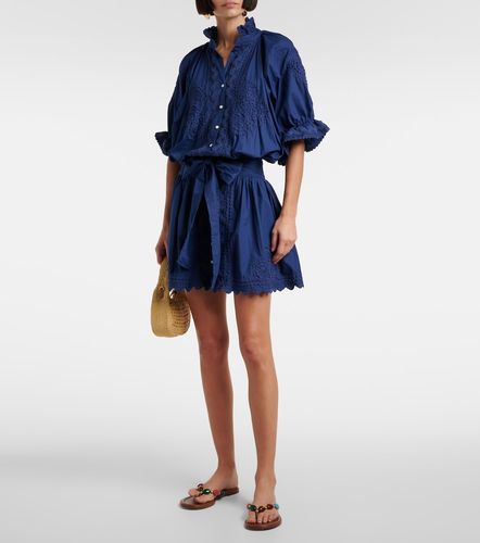Robe en popeline de coton à broderies - Juliet Dunn - Modalova