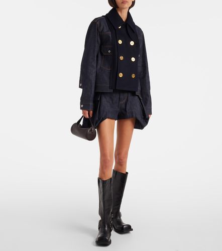 Sacai Short à taille haute en jean - Sacai - Modalova