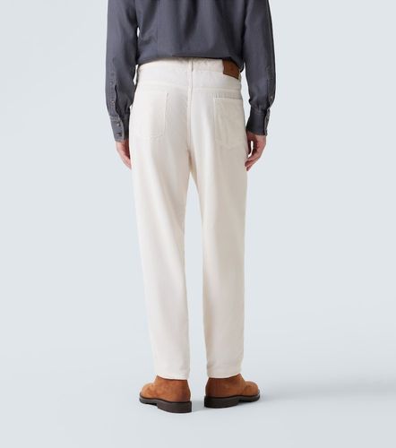Pantalon droit en velours côtelé de coton - Brunello Cucinelli - Modalova