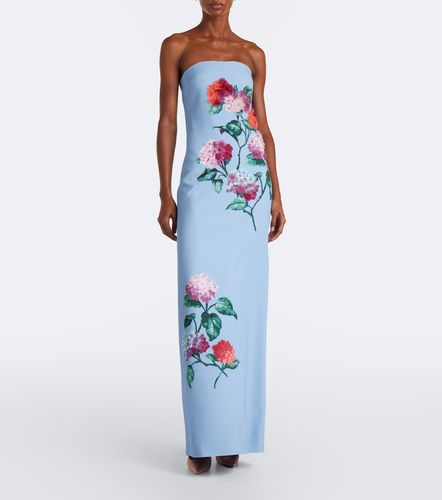 Robe longue bustier à appliqués floraux - Carolina Herrera - Modalova