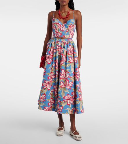 Jupe midi en coton à fleurs - Polo Ralph Lauren - Modalova