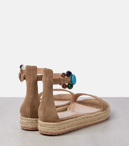 Sandales espadrilles en daim à ornements - Gianvito Rossi - Modalova
