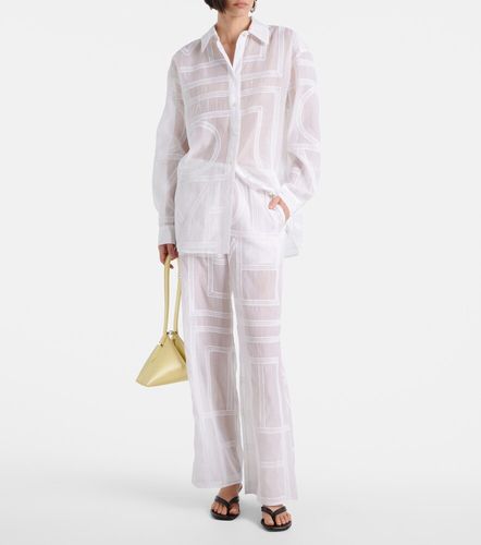 Chemise brodée en voile de coton et soie - Toteme - Modalova