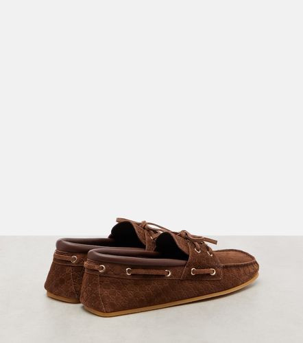 Gucci Chaussures bateau GG en daim - Gucci - Modalova