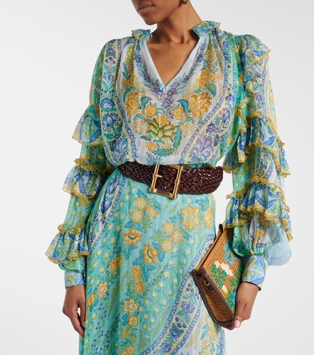Blouse en soie à fleurs et volants - Etro - Modalova
