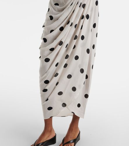 Robe bustier drapée à pois - Adriana Degreas - Modalova