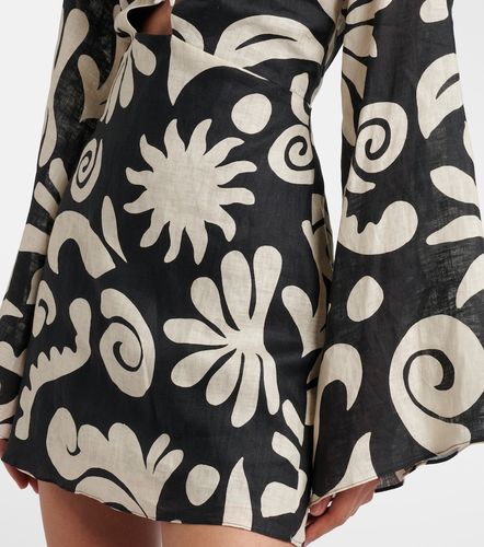 Robe Vera en lin à imprimé - Cala de la Cruz - Modalova