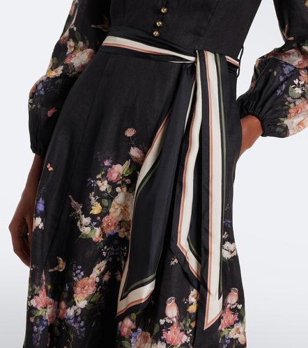 Robe midi Valiant en lin à fleurs - Zimmermann - Modalova