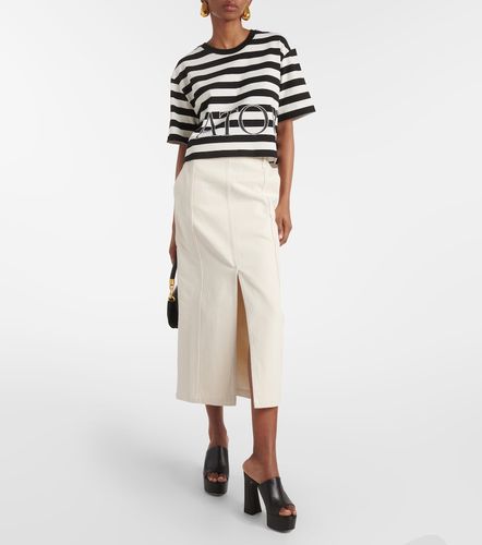 Jupe longue taille haute en denim - Patou - Modalova