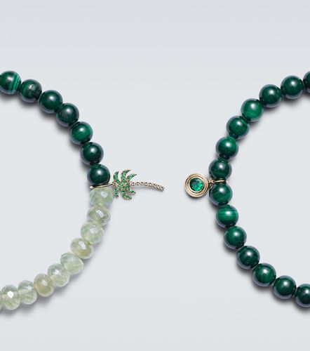 Set de 2 bracelets en or 14 ct, émeraudes et diamants - Sydney Evan - Modalova
