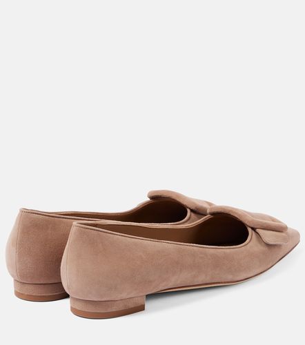 Ballerines Maysalepumpflat en daim - Manolo Blahnik - Modalova