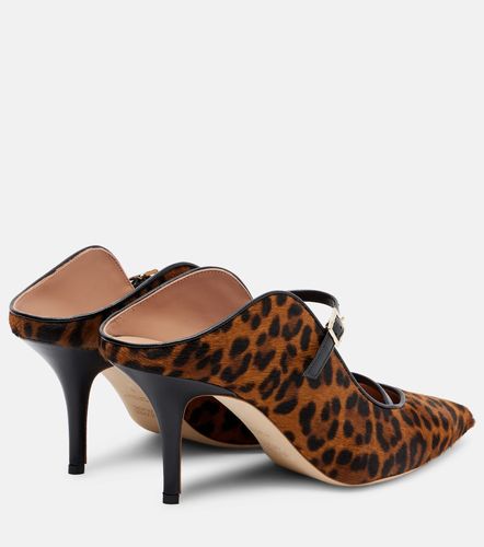 Mules Gala 70 en cuir façon poulain à motif léopard - Malone Souliers - Modalova