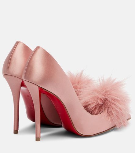 Escarpins Alana 100 en crêpe de satin à ornements - Christian Louboutin - Modalova