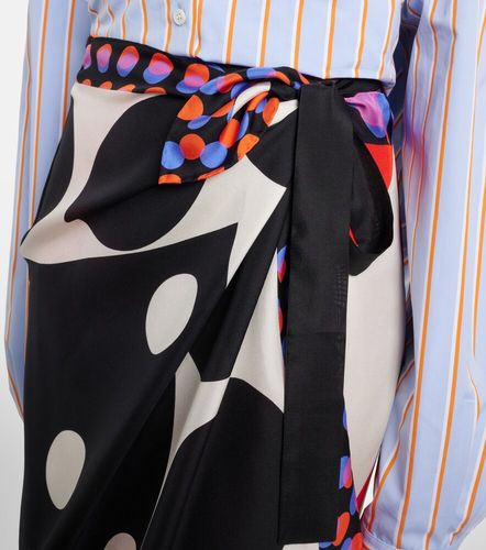 Jupe portefeuille en soie imprimée - Dries Van Noten - Modalova