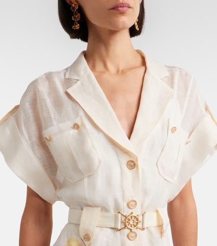 Robe chemise Como imprimée en lin et soie - Zimmermann - Modalova