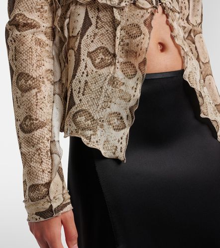 Blouse en soie à imprimé serpent - Gucci - Modalova