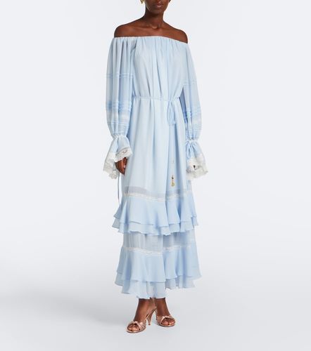 Robe longue à dentelle et volants - Xu Zhi - Modalova