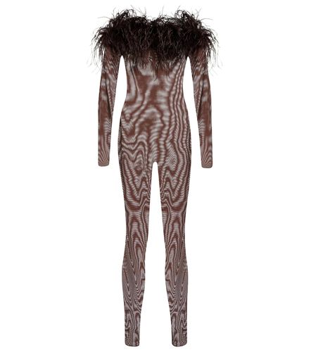 Oséree Combi-pantalon en résille à plumes - Oseree - Modalova