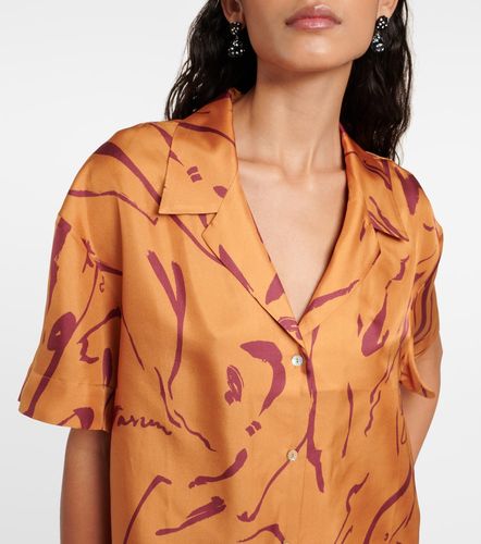 Chemise Prague en soie à imprimé - Asceno - Modalova