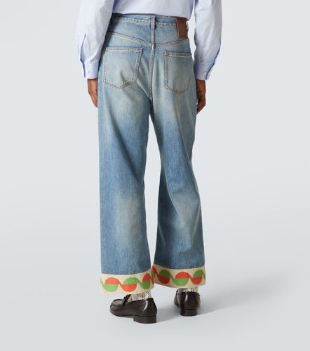 Jean ample à taille mi-haute en jacquard - Valentino - Modalova