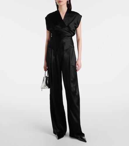 Pantalon ample à taille haute en soie - The Sei - Modalova