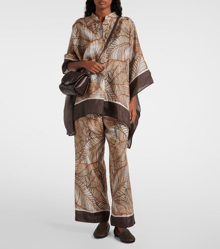 Pantalon ample imprimé en soie - Brunello Cucinelli - Modalova