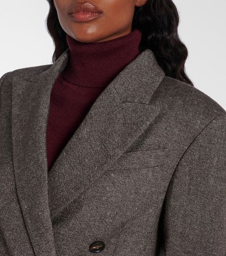 Blazer en laine et lin mélangés - Brunello Cucinelli - Modalova