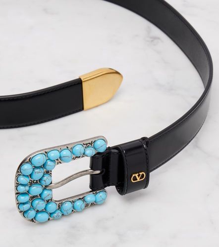 Ceinture VLogo en cuir à ornements - Valentino Garavani - Modalova