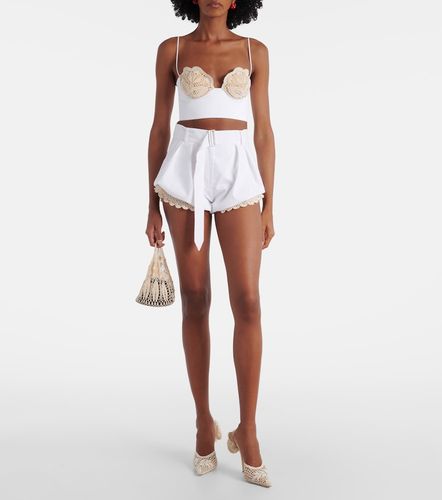 Short en coton mélangé et crochet - Magda Butrym - Modalova