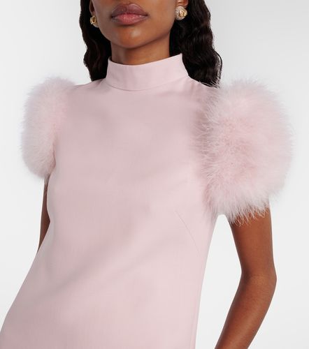 Robe en Crepe Couture à plumes - Valentino - Modalova