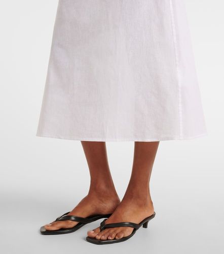Toteme Jupe midi en coton et lin - Toteme - Modalova