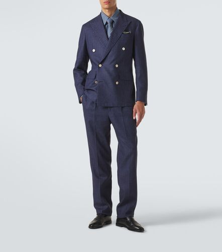 Pantalon fuselé en lin à rayures - Dunhill - Modalova