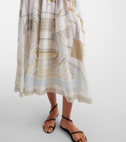 Robe en soie et coton à imprimé - Tory Burch - Modalova