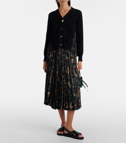 Sacai Cardigan en tulle de coton - Sacai - Modalova