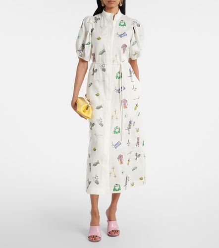 Alémais Robe chemise Play brodée en lin - Alemais - Modalova