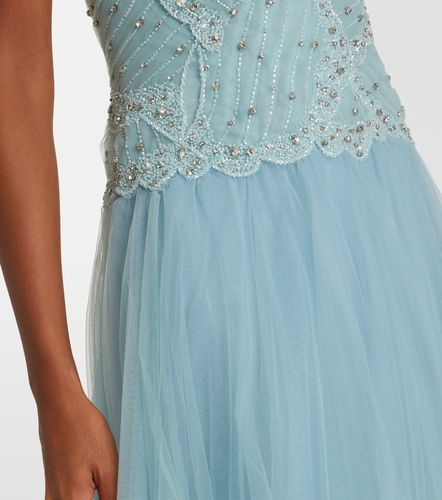 Robe longue Vivienne à ornements - Costarellos - Modalova