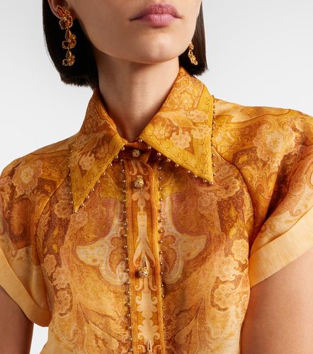 Chemise Como en lin et soie à motif cachemire - Zimmermann - Modalova