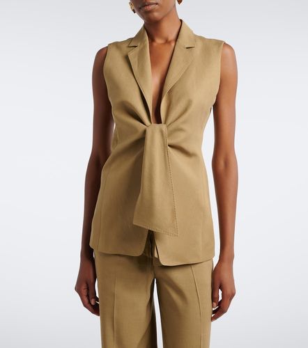 Gilet en sergé de lin et soie - Max Mara - Modalova